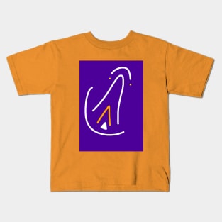 Abstract Shape in Purple Kids T-Shirt